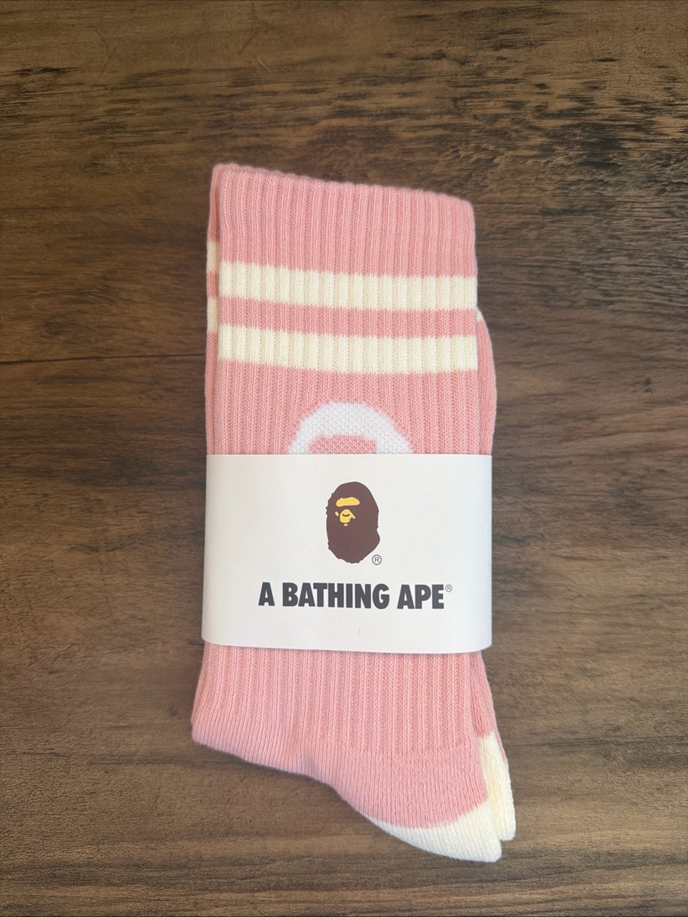 Pink Logo Crew Socks
